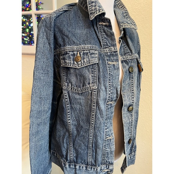Denim looking short jacket 100% cotton large made by explorer - Picture 6 of 16